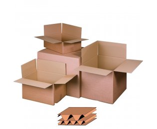 Faltkartons zweiwellig, Länge 200 - 399mm